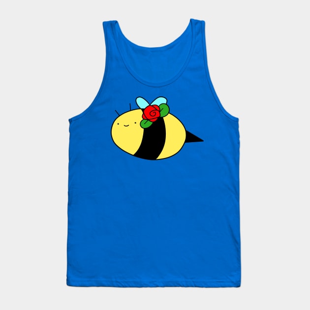 Red Rose Bee Tank Top by saradaboru